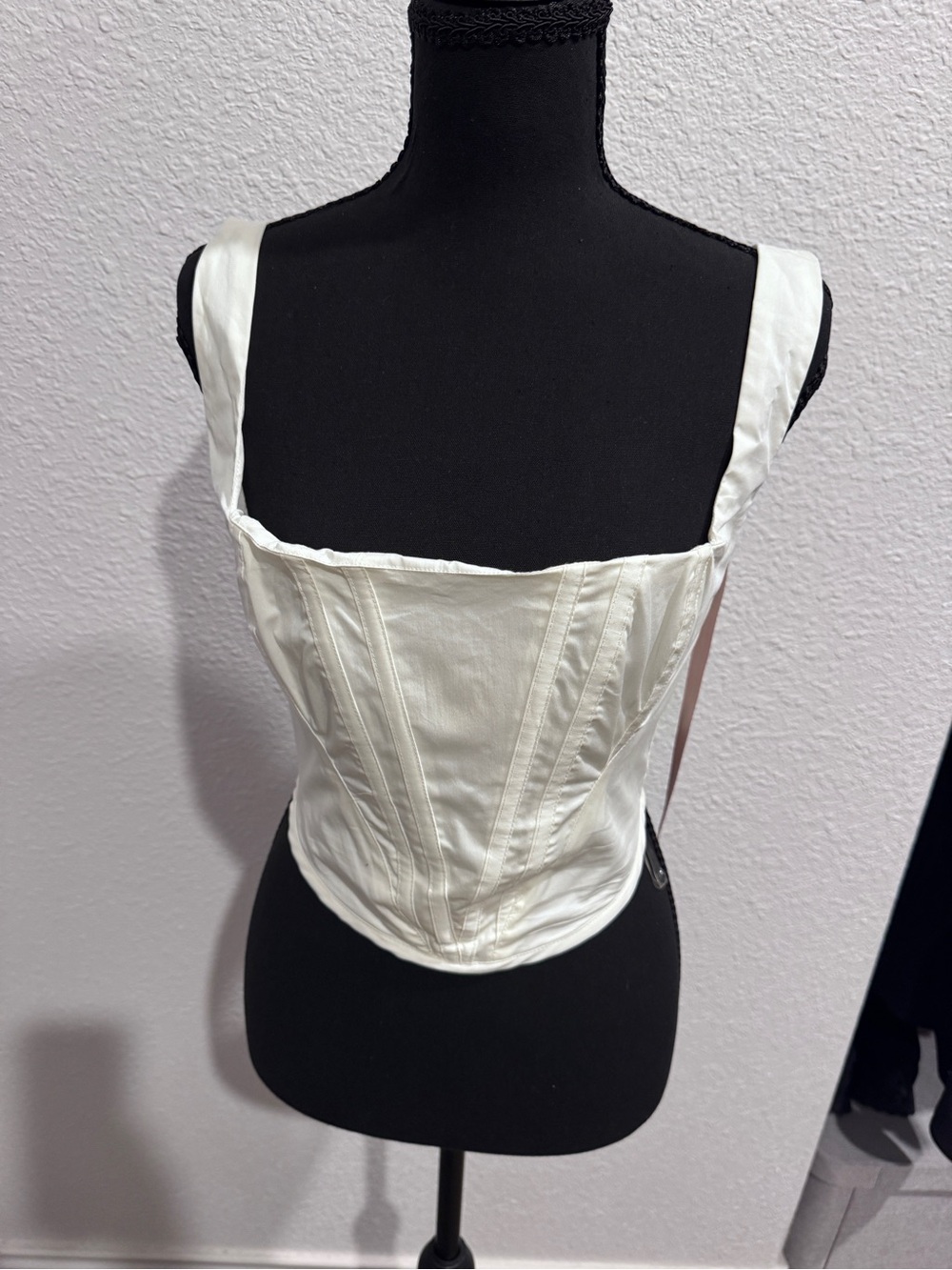 House of CB Ivory Corset-Style Tank Top